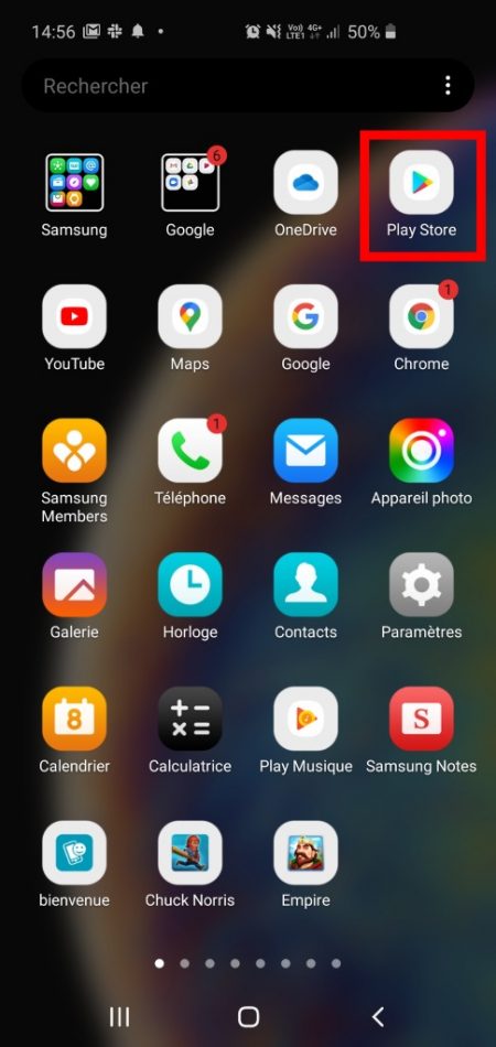 supprimer un application android : étape 1