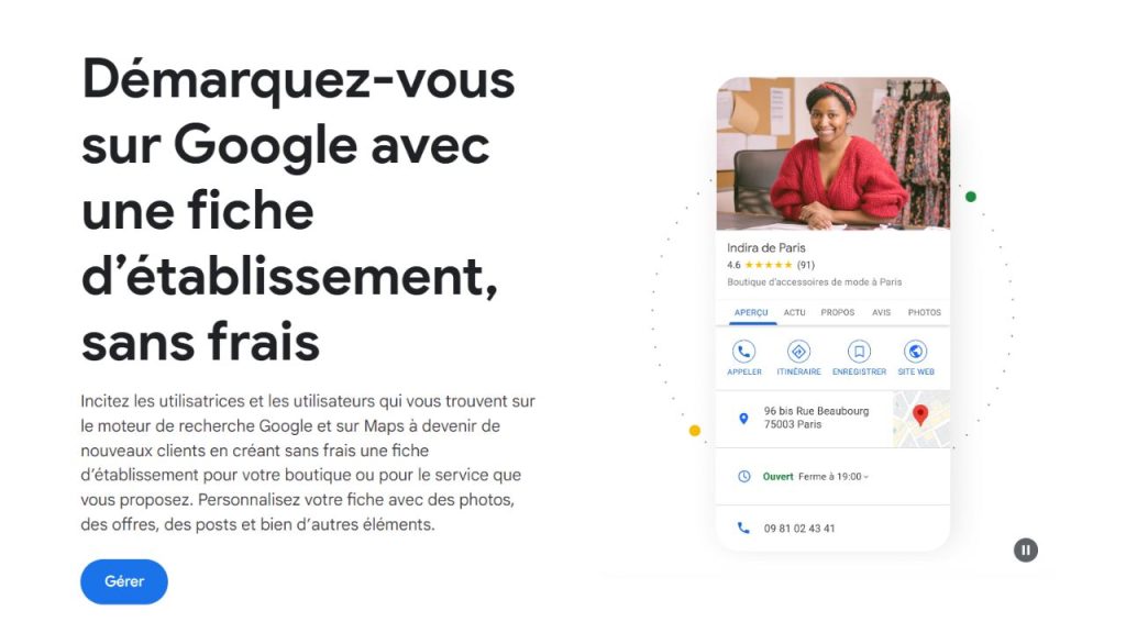 google fiche business